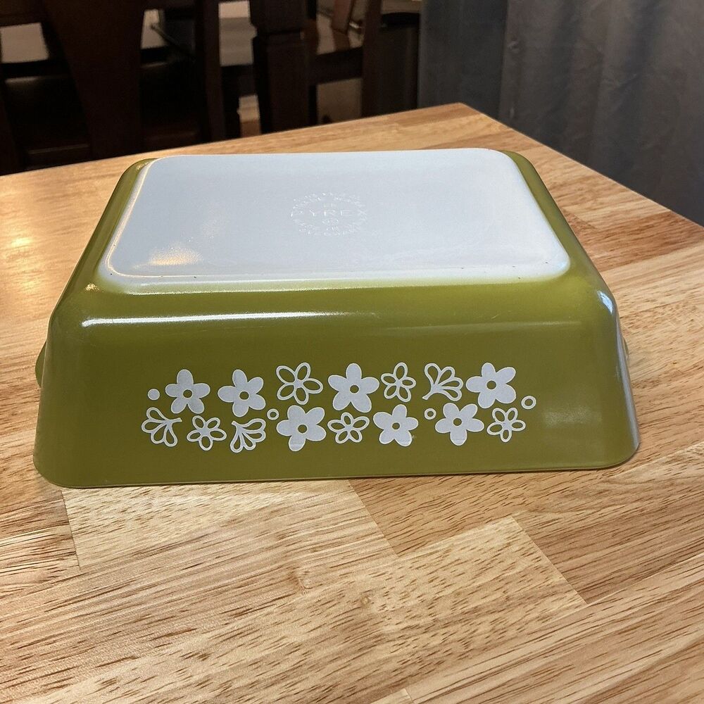 Vtg Pyrex 1 1/2 Qt Spring Blossom/Crazy Daisy 503C Refrigerator Dish W/Glass Lid - Picture 3 of 13
